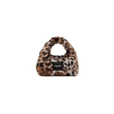 THE MICRO CROSSBODY SACK BAG IN LEOPARD FAUX FUR